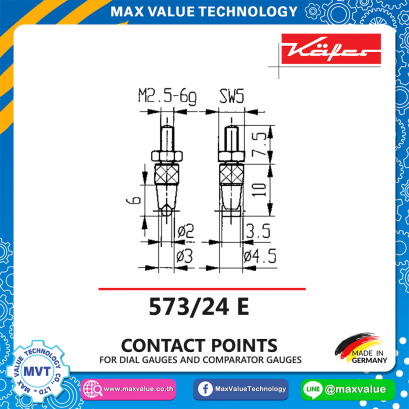Contact point with horizontal cylinder - 573/24 E