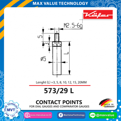 Flat contact point - 573/29 L