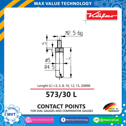 Curved contact point - 573/30 L