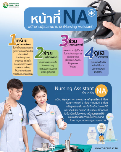 เดอะแคร์ไขข้อสงสัย หน้าที่พนักงานผู้ช่วยพยาบาล NA ( Nursing Assistant ) ทำอะไรบ้าง