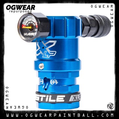 Hostile® XLP Regulator - Side Port Quick-Disconnect - Blue
