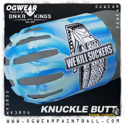 BUNKERKINGS - KNUCKLE BUTT TANK COVER - WKS GRENADE - CYAN
