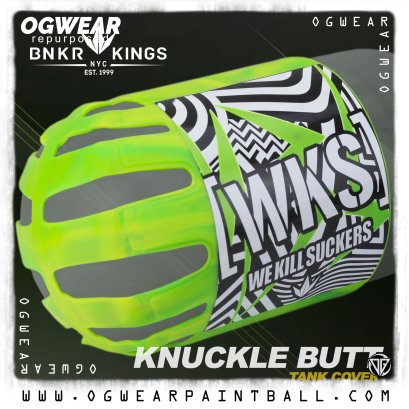 BUNKERKINGS - KNUCKLE BUTT TANK COVER - WKS SHRED - LIME