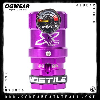 HOSTILE&reg; XLP REGULATOR - SIDE PORT QUICK-DISCONNECT - PURPLE