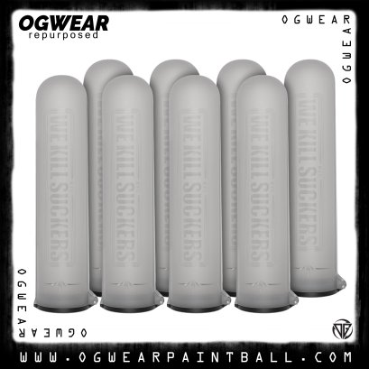 BUNKERKINGS ESC 140 ROUND PAINTBALL PODS - 8 PACK - CLEAR