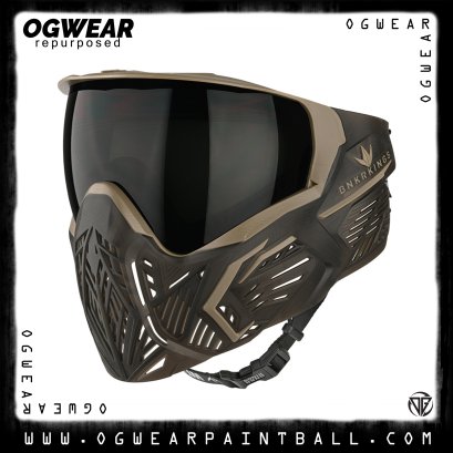 BUNKERKINGS CMD PAINTBALL MASK - BLACK DESERT - DARK SMOKE LENS