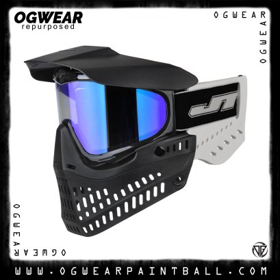 JT PROFLEX (OLD SCHOOL) PAINTBALL MASK - BLACK/WHITE SKY