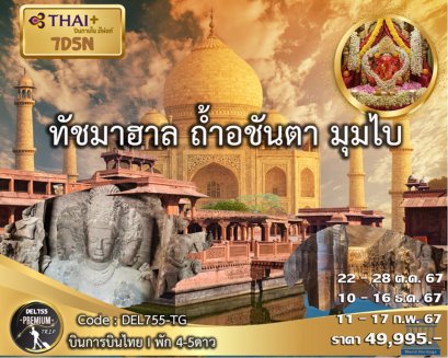 ทัวร์อินเดีย ถ้ำอชันตา เอลโลร่า 2567-2568