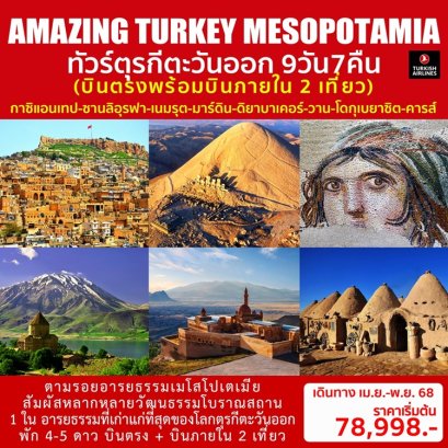 ทัวร์ตุรกีตะวันออก Mesopotamia (บินตรง - บินภายใน 2 ขา) 9 วัน 7 คืน -TK
