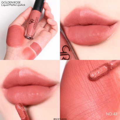 โกลเด้น โรส ลองสเตย์ ลิควิด แมท ลิปสติก ลิปจิ้มจุ่ม แมท 5.5มล. เบอร์ 43 Golden Rose Longstay Liquid Matte Lipstick 5.5 ml No.43
