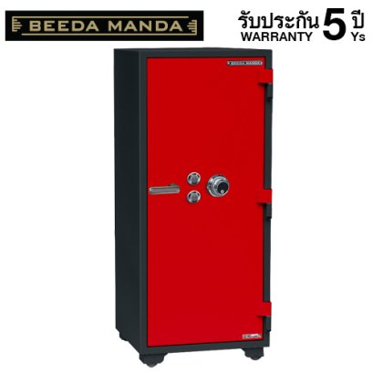 ตู้เซฟกันไฟ 3 ชั่วโมง BEEDA MANDA แบบหมุน รุ่น FS-280-C สีแดง-ดำ