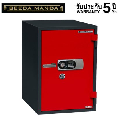 ตู้เซฟกันไฟ 3 ชั่วโมง BEEDA MANDA รหัสดิจิตอล รุ่น FS-190N-D สีแดง-ดำ