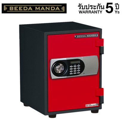 ตู้เซฟกันไฟ 2 ชั่วโมง BEEDA MANDA รหัสดิจิตอล รุ่น FS-25T-D สีแดง-ดำ