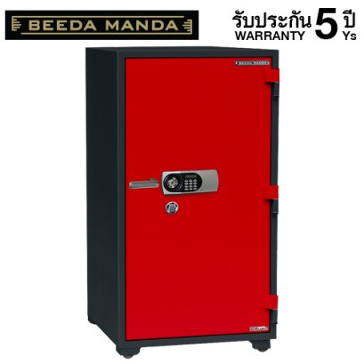 ตู้เซฟกันไฟ 3 ชั่วโมง BEEDA MANDA รหัสดิจิตอล รุ่น FS-380-D สีแดง-ดำ