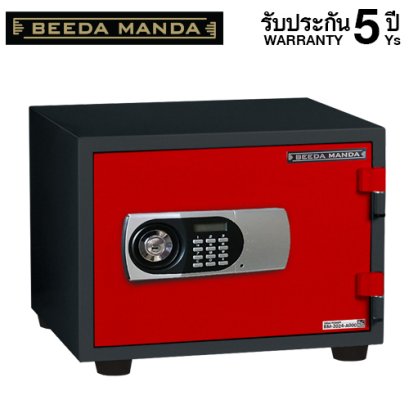 ตู้เซฟกันไฟ 3 ชั่วโมง BEEDA MANDA รหัสดิจิตอล รุ่น FS-53-D สีแดง-ดำ