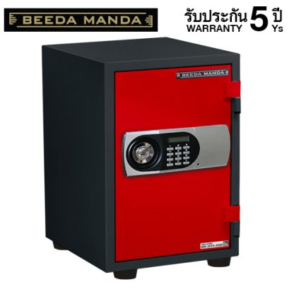 ตู้เซฟกันไฟ 3 ชั่วโมง BEEDA MANDA รหัสดิจิตอล รุ่น FS-53T-D สีแดง-ดำ