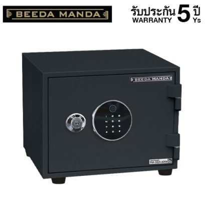 ตู้เซฟกันไฟ 2 ชั่วโมง BEEDA MANDA รหัสสแกนลายนิ้วมือรุ่น FS-25-F สีดำ