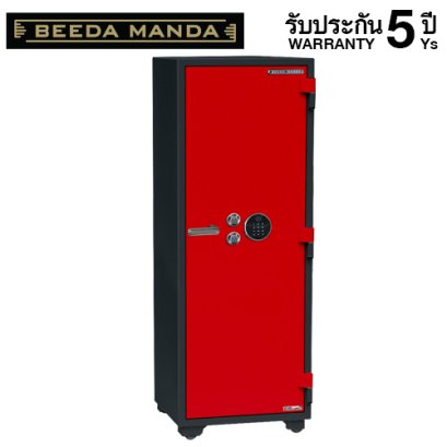 ตู้เซฟกันไฟ 3 ชั่วโมง BEEDA MANDA รหัสสแกนลายนิ้วมือ รุ่น FS-360-F สีแดง-ดำ