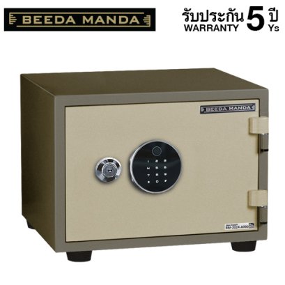 ตู้เซฟกันไฟ 3 ชั่วโมง BEEDA MANDA รหัสสแกนลายนิ้วมือ รุ่น FS-53-F สีทอง