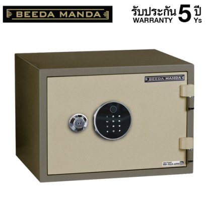 ตู้เซฟกันไฟ 3 ชั่วโมง BEEDA MANDA รหัสสแกนลายนิ้วมือ รุ่น FS-53N-F สีทอง