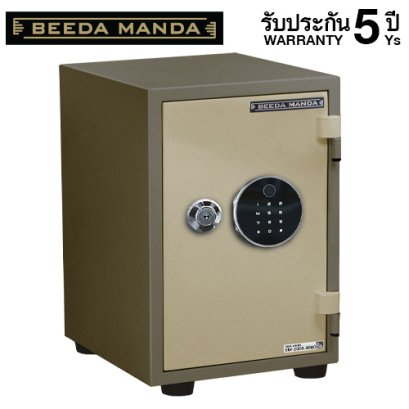 ตู้เซฟกันไฟ 3 ชั่วโมง BEEDA MANDA รหัสสแกนลายนิ้วมือ รุ่น FS-53T-F สีทอง