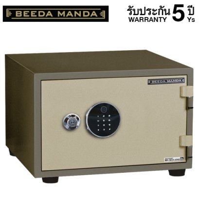 ตู้เซฟกันไฟ 3 ชั่วโมง BEEDA MANDA รหัสสแกนลายนิ้วมือ รุ่น FS-55-F สีทอง