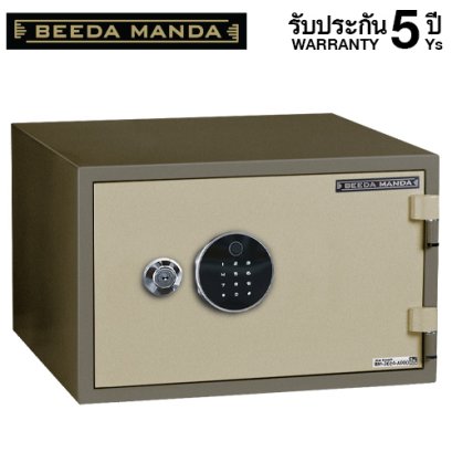 ตู้เซฟกันไฟ 3 ชั่วโมง BEEDA MANDA รหัสสแกนลายนิ้วมือ รุ่น FS-55N-F สีทอง