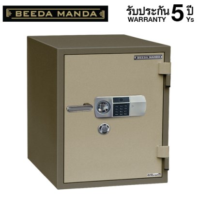 ตู้เซฟกันไฟ 3 ชั่วโมง BEEDA MANDA รหัสสแกนลายนิ้วมือ รุ่น FS-155N-FA สีทอง