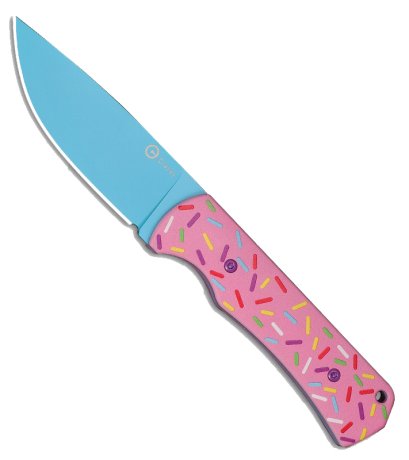 CIVIVI Jencks Dessert Warrior Fixed Blade Knife Pink G-10 (3.5" Blue)