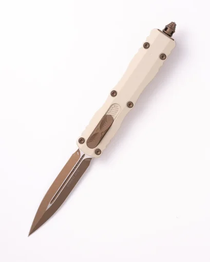 Microtech Dirac D/E Burnt Bronzed Standard Champagne (225-1 CG-C19)