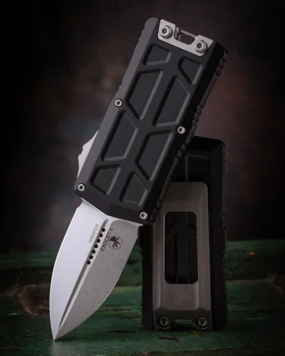 Microtech Exocet II D/E Stonewash Standard Black (1157-10)