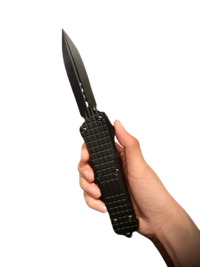 Microtech Combat Troodon Delta D/E Frag Shadow Fluted DLC Standard DLC Hardware Nickel Boron Internals (142-1 CT-DSH)