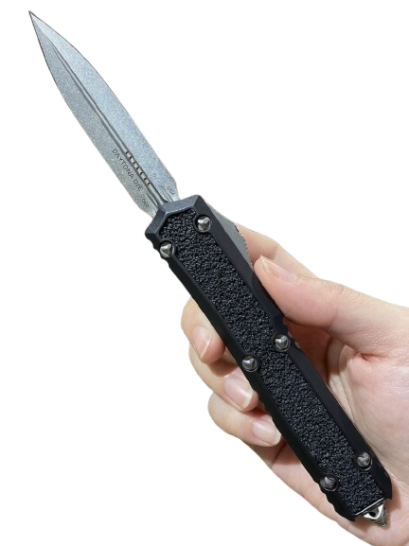 Microtech Makora D/E Signature Series Stonewash Standard Nickel Boron Internals (206-10 S)