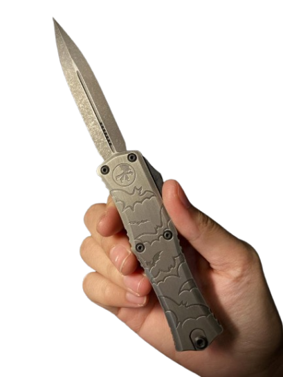 Microtech Hera II Mini D/E Signature Series Brushed Metal Bats (1702M-1 BMHWBAS)