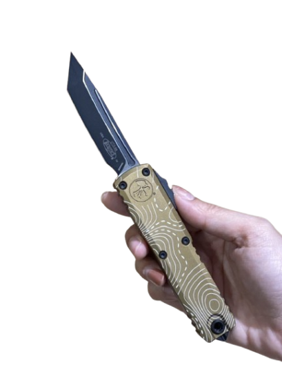 Microtech UTX-85 Gen IV T/E Topographic Tan Standard (12334-1 TPTA)