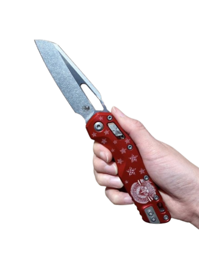 Microtech MSI S/E Stonewash Standard Red (210-10RD)