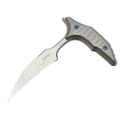 Microtech Bee Marfione Select Stonewash Finish Stonewash Finish Titanium Blue Titanium (218-10MS3)