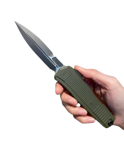 Microtech Glock Bayonet Black Blade &amp; Hardware Standard OD Green Chassis (80-1OD)