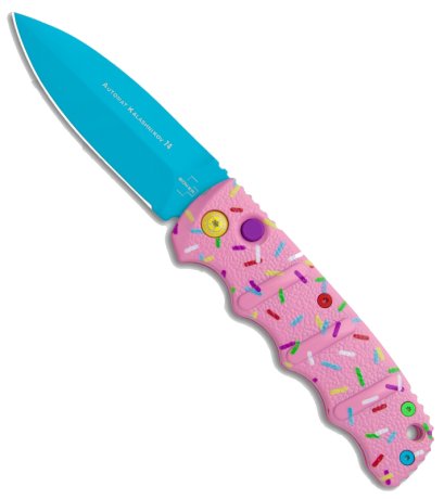 Boker Dessert Warrior® Kalashnikov Dagger Automatic Knife (3.25" Blue) Donut