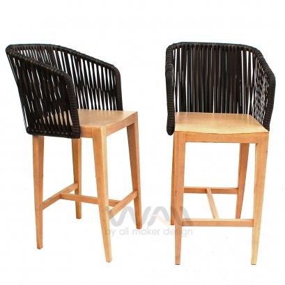 เก้าอี้บาร์หวายเทียม