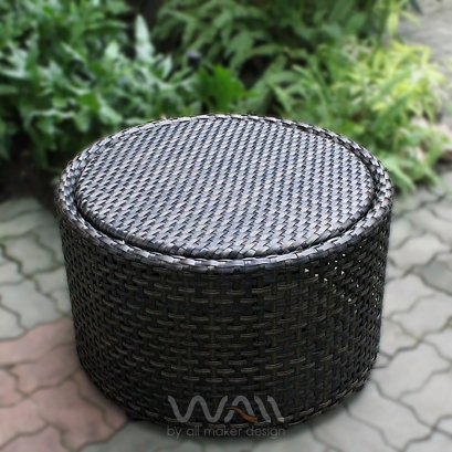 โต๊ะข้างหวายเทียม