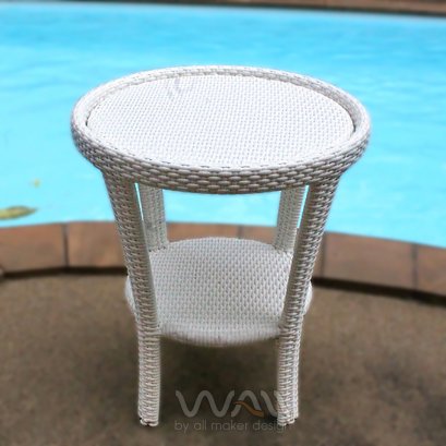 โต๊ะข้างหวายเทียม