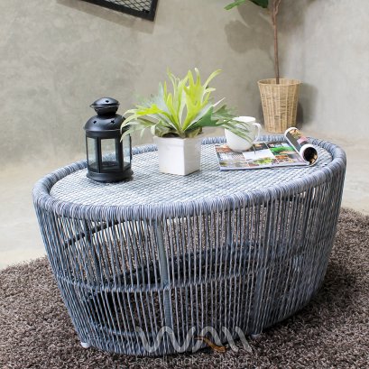 โต๊ะข้างหวายเทียม