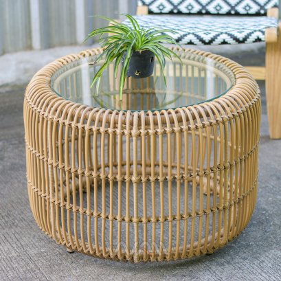 โต๊ะข้างหวายเทียม