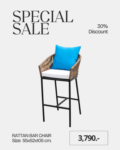 Rattan bar chair