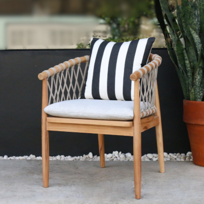 เก้าอี้เชือก โครงไม้สัก