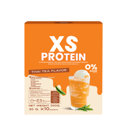 XS PROTEIN PROBIOTIC  THAI TEA FLAVOR  เอ็กซ์เอสโปรตีน โพรไบโอติก กลิ่นชาไทย