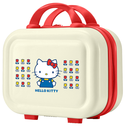 กระเป๋าถือเดินทาง Hello Kitty สีครีมแดง 14 นิ้ว