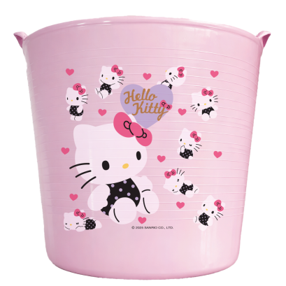 ตะกร้าอเนกประสงค์ทรงกลม Hello Kitty สีชมพู