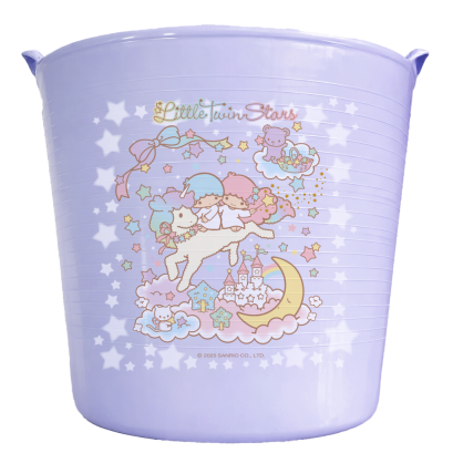 ตะกร้าอเนกประสงค์ทรงกลม Little Twin Stars สีม่วง